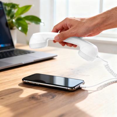 Type-C Retro Phone Handset Microphone for Android Plug and Play Wired Headset for Voice Chat Live Streaming Clear Sound