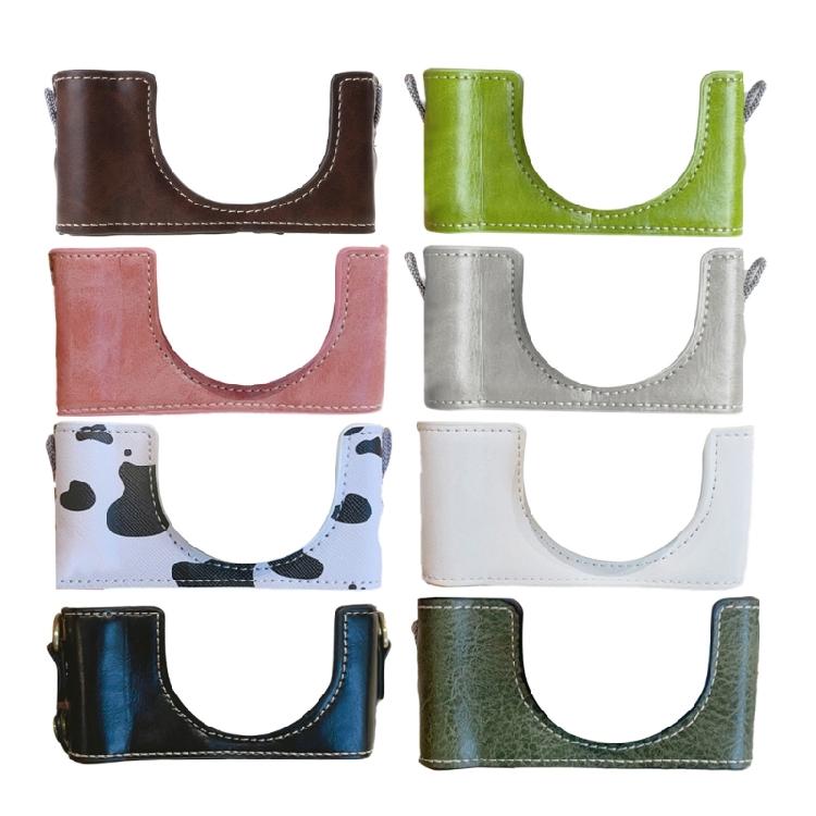 Elegant Leather Camera Case Half Camera Sleeve Bag Durability For ZV 1M2/ZV 1F With Convenient Bottom Access