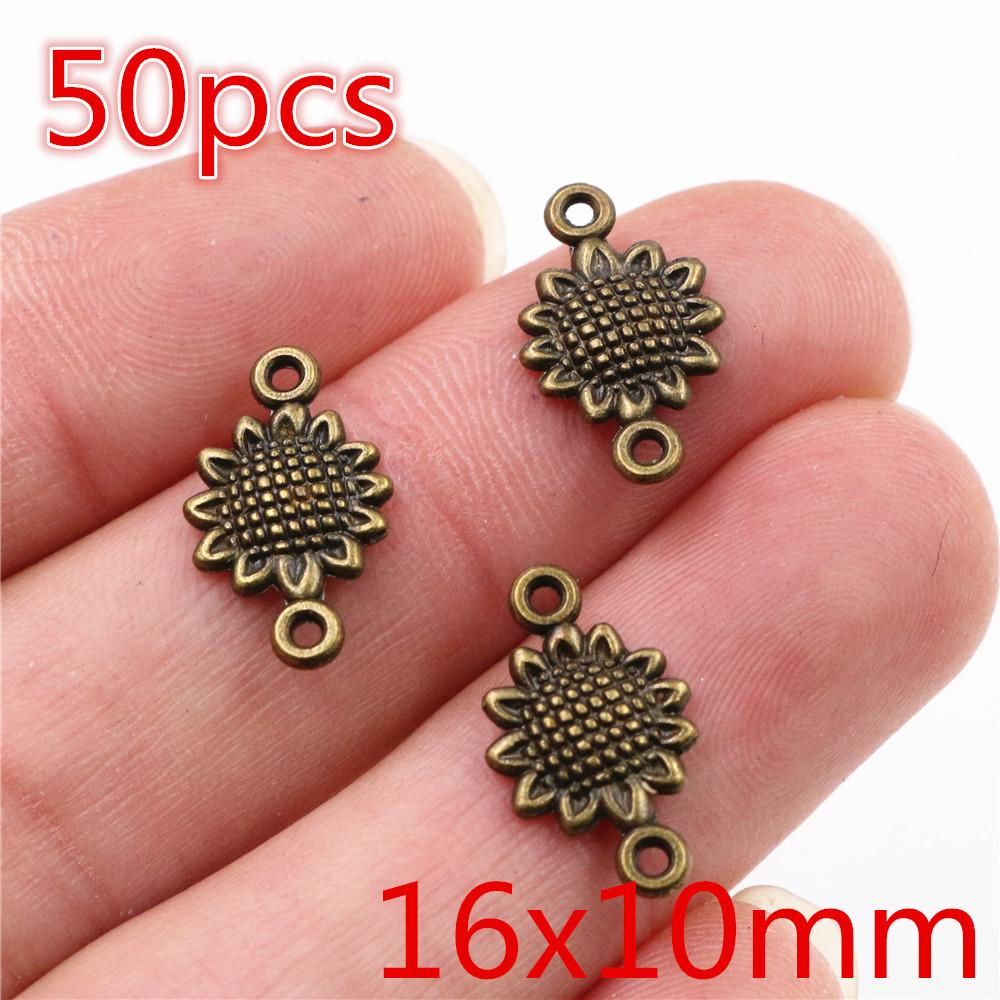 Fashion Bronze Charms Heart Star Leaf Arrow Cute DIY Jewelry Making Pendant Fidings for Necklace Bracelet Accessories 