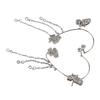 Butterfly Tassel Style Zircon Earrings for Women Girls No Piercing Butterfly Flower Tassel Long