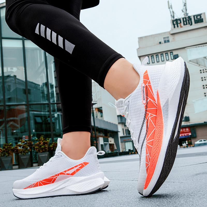 Scarpe da Corsa Speciali da Uomo per Maratona con Piastra in Carbonio Traspiranti Leggere Comode da Donna Atletiche Antiscivolo Ammortizzate Stabili Sneakers