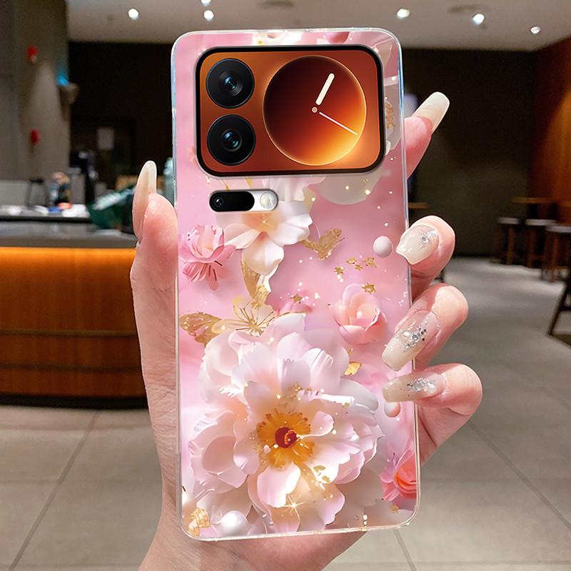 Casing For Xiaomi 17 Pro Max Mi 17 Pro Mi17 17Pro Phone Case Luxury Fashion Butterfly Flower Clear Soft TPU Silicone Back Cover