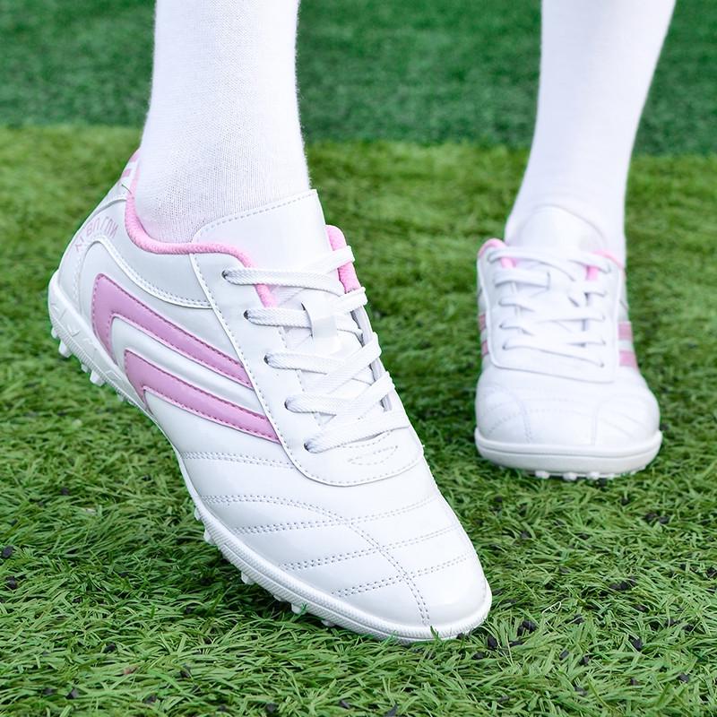 Kids' Pink Football Cleats - Unisex Spike Shoes for Girls & Boys, Korean Style Training