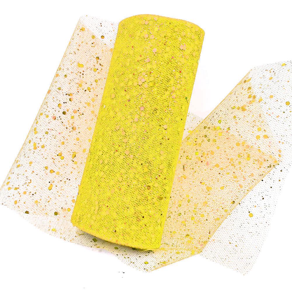 15cm Width 10 Yards Glitter Sequin Tulle Roll Spool Tutu Wedding Decoration Organza Laser DIY Craft Birthday Party Supplies