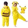 Pikachu Pokemon Warm Flannel Onesie Cosplay Hoodie For Kids/Adults Soft Homewear Autumn Winter Parent-Child Sleepwear For Girls