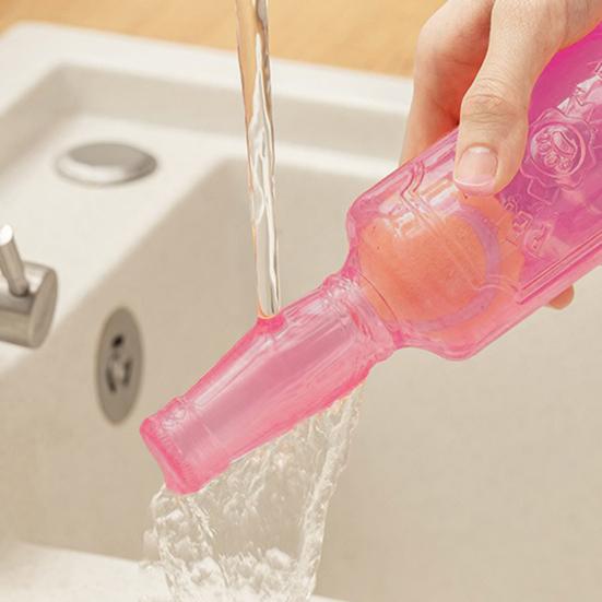 Bottle Dog ??Chew Toy Rubber Bottle with Tennis Ball Squeaky Dog Teeth Cleaning Toy Interactive Floating Toy for Small Medium Dogs Outdoor Pool Play