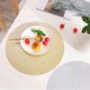38cm Rund PVC Silber Gold Platzset Küchen-Esstischmatte Isolierkissen INS Nordisch Hochzeitsfeier Dekor