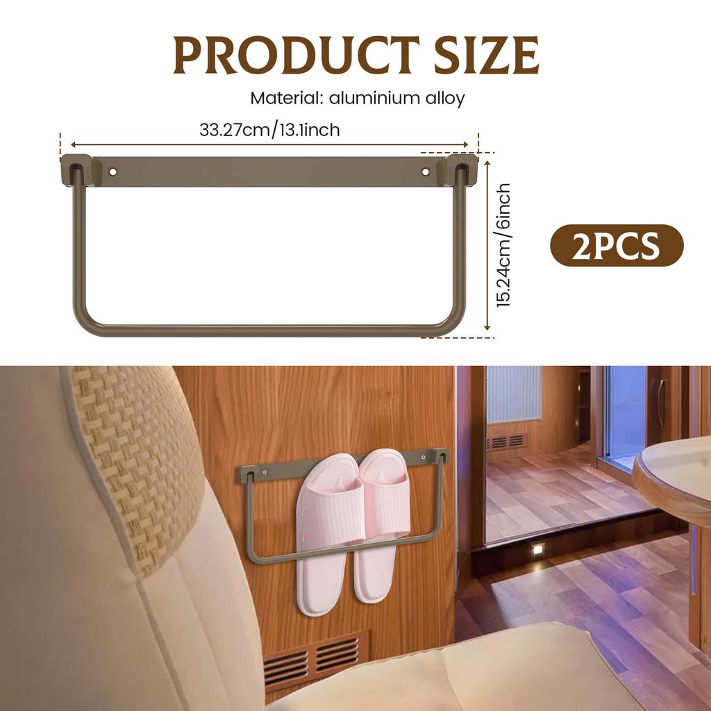 2/4/6Pcs RV Shoe Storage Aluminum Alloy Foldable RV Shoe Holder Rack Space Saving Camper Wall Mounted Rack for Traveling Camping