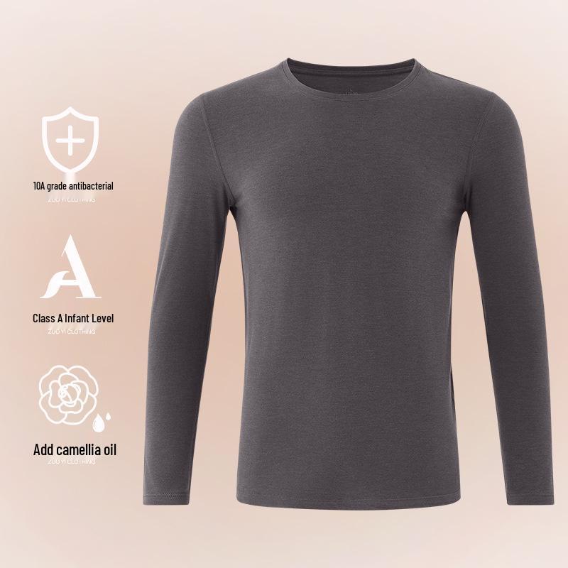 German Velvet Warm Lace Round Neck Underwear Set: Fleece-Lined, Heat-Generating for Men & Women