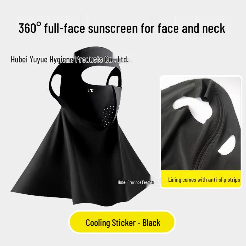 Women's Full Face UV Protection Facekini Mask 2025 - Ice Silk Aesthetic with Integrated Neck Coverage