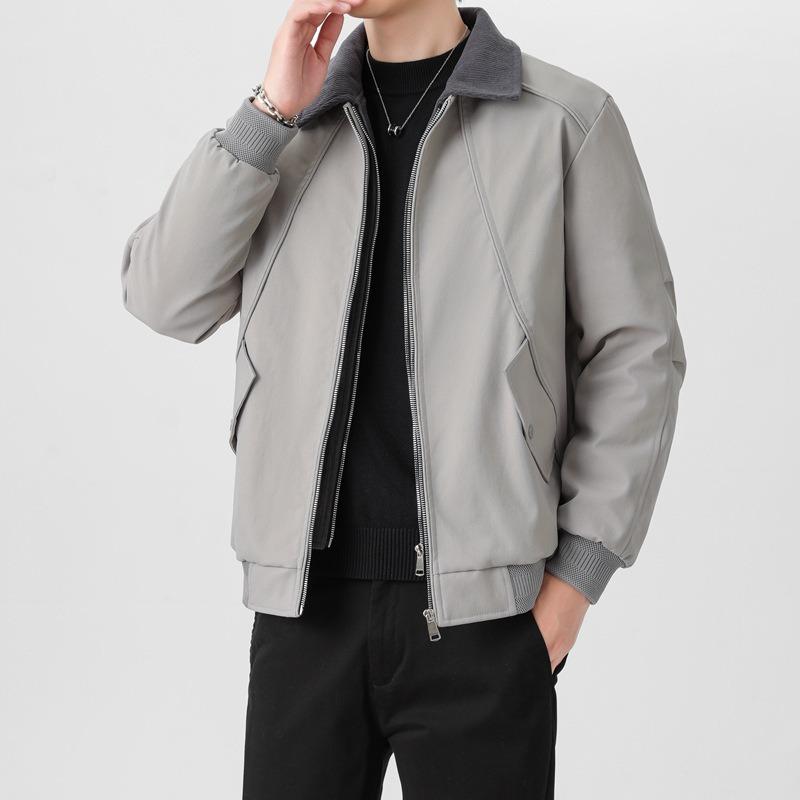 

% Пух белой утки поддельный двухкомпонентный пуховик мужской зимний новый свободный лацкан повседневная куртка мужская 4XL