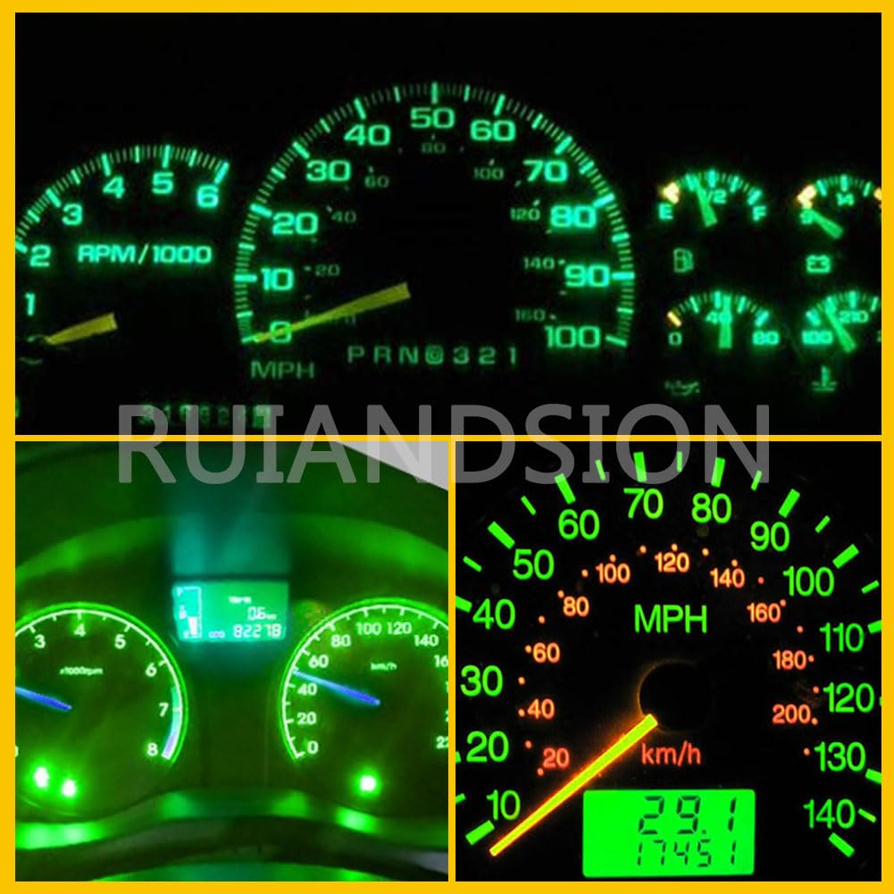 Ruiandsion BA7S Dashboard Light LED Bulb 24V Green Instrument Light