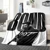 007 James Bond Theme Printed Blanket - Perfect for Couch, Bed, Travel & Outdoor Use | Machine Washable, Cozy & Durable.