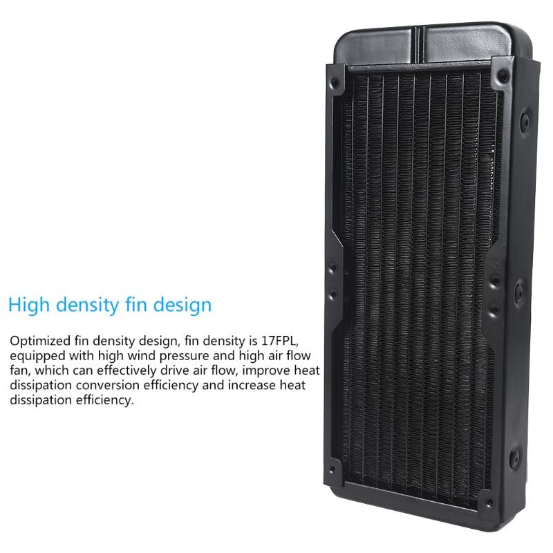 Water Cooling Computer Radiator 10 Pipe Aluminum Heat Exchanger Liquid Cooling Heat Sink for CPU PC Water Cool System