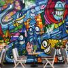 3d Graffiti Wall Mural Colorful Graffiti Wallpaper For Bedroom Living Room Large Cartoon Graffiti Wallpaper