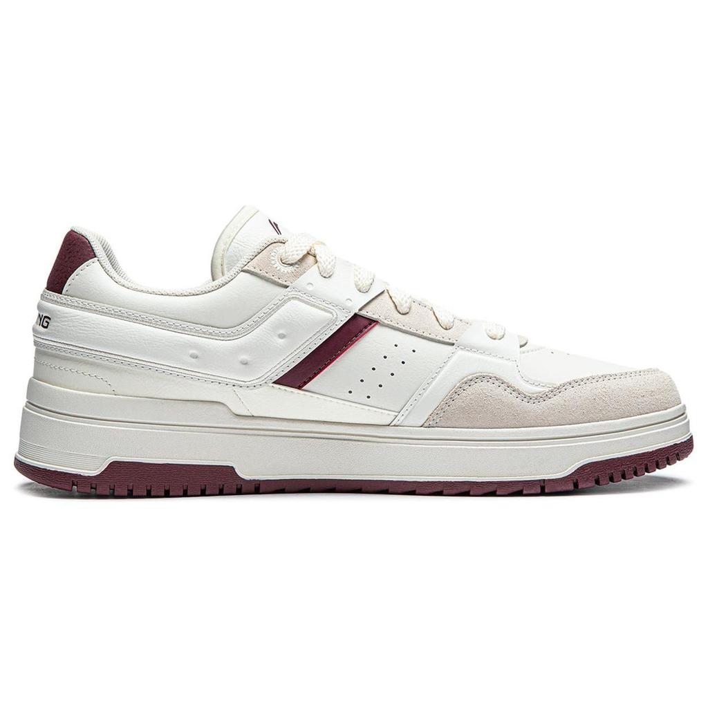 Li Ning Tianji 2.0 Slip Resistant, Abrasion Resistant, Lightweight, Breathable Low top Skateboard Shoes Men's White Red AGCU193-6