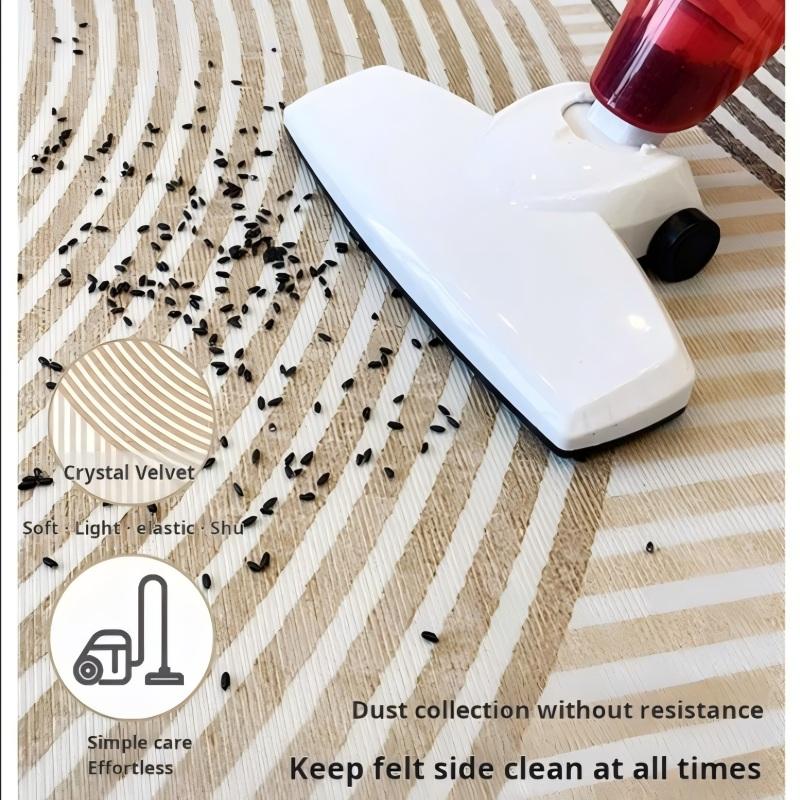 Cream Wind Living Room Carpet Sofa Coffee Table Floor Mat Bedroom Room Household Carpet Stain Non-Slip Resistant Washable
