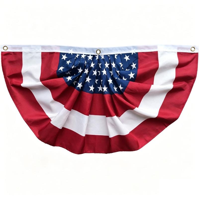 2 Pack Themed trilateral Banners for Outdoor incidents Memorial Day Seasonal Displays