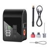 Integrated Pressure Gauge LED Light Mini Electric Bike Pump, 120 PSI, Charge, Auto Shut-Off For Road Bikes