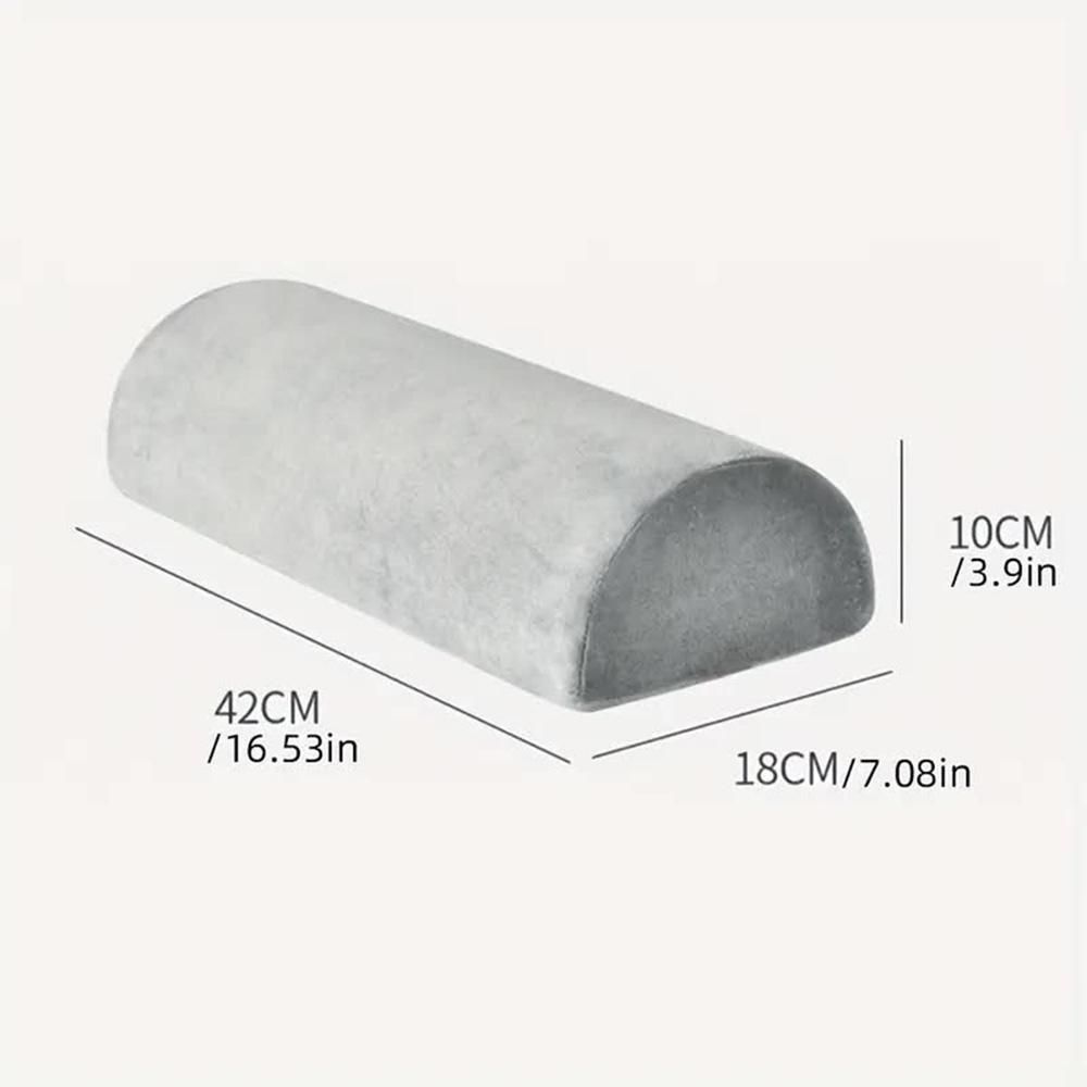 1pc Half Moon Bolster Pillow For Legs Knees Lower Back And Head Elastic Non-Slip Memory Foam Cushion Office Home Travel