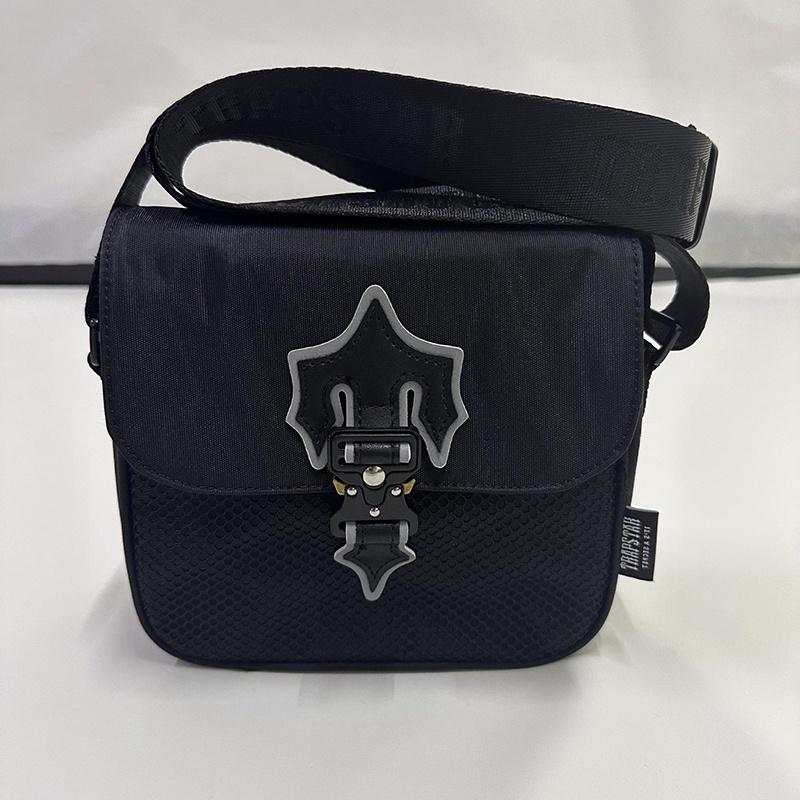 Stylish Trapstar Unisex Shoulder Crossbody Bag With Reflective Black Color Perfect For Casual Travel Characters)