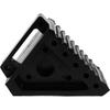 70472 Solid Rubber Heavy Duty Black Wheel Chock 2-Pack, 8" x 4" x 6"
