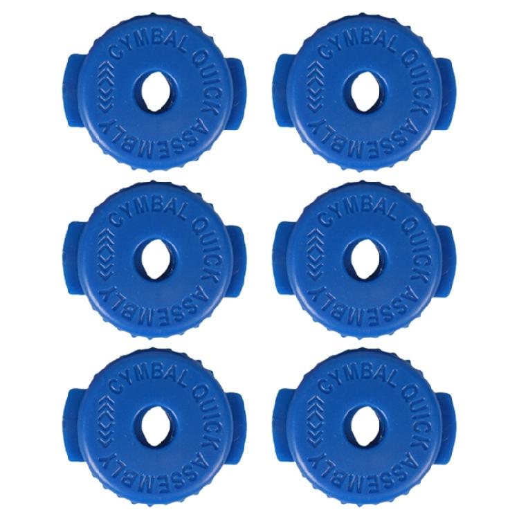 Pack of 6 Quick Releasing Cymbal Nuts Silicone Drum Parts Threaded Replacement Part Silicone Texture for Performances