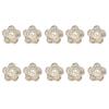 Alloy Pearls Button With Peach Flower Clasps For Craft Sewing Accessories