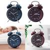 Vintage Style Wind Up Clock with Metal Bells Silent Movement Analog Alarm Clock for Kids Bedside Table