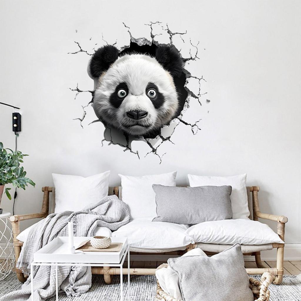Adorable Panda Wall Sticker for Kids Room Nursery Wall Decoration Cute Animal Wall Art