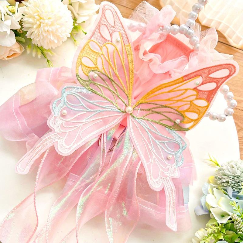 Pet Dog Butterfly Princess Dress Wedding Dress Dog Cat Clothing and Supplies