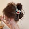 Iridescent Flower Large Shark Hair Claw Elegant Women Back Head Hair Clip Unique Hair Accessory