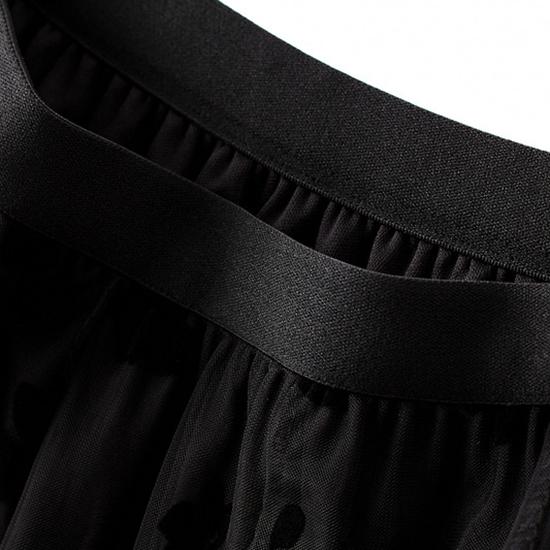 Flokowanie siateczkowa półspódniczka damska letnia średniej długości wąska drapowana spódnica z przędzy Super wróżka plisowana spódnica moda odzież damska