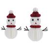 3D Paper Honeycomb Snowman Shelf Holiday Mantel Accents Christmas Decoration