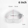 3/4/5/6/7/8/10/11 Inch Heart Shaped Cake Pan mold Solid Bottom Aluminum Alloy Chocolate Cake Pan Silver Tin Baking Mold Mould