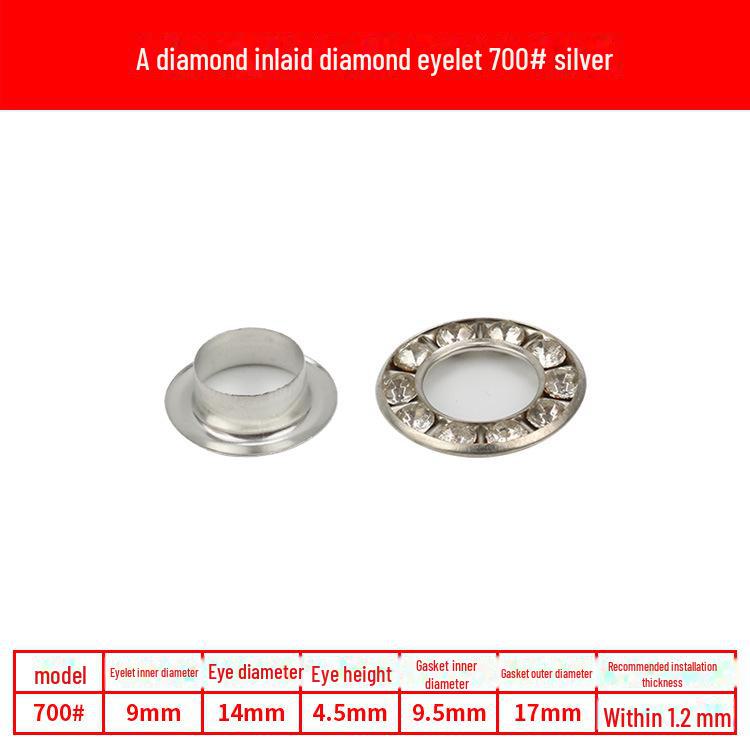 

Пряжка с люверсами из бриллиантов и стразами для украшения багажа с латунными стразами