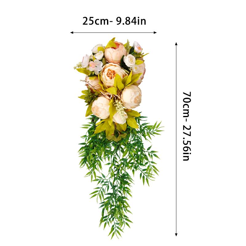 Cross-Border Home Decor Wedding Green Leaf Plants Grass Potted Plants Decoration Artificial Flowers Artificial Peonies Simulated Flowers Co шампанского