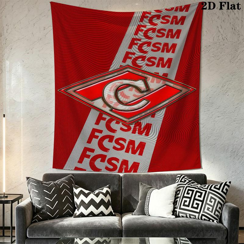 Spartak Moscow Clash Wall Hanging Printed Fabric Blanket Decorative Tapestries for Bedroom Living Room Home Decor