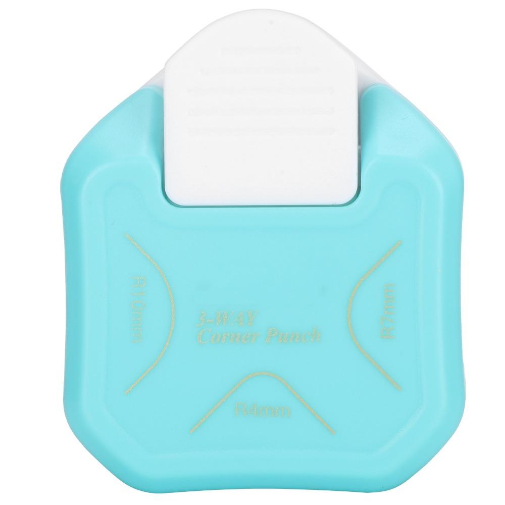 3 in 1 Corner Rounder Punch Mini Size Multi Angle Round Paper Punch Ergonomic Handle 4mm, 7mm, 10mm Mini Corner Trimmer