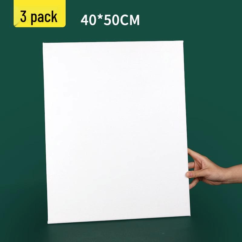 Long Strip Solid Wood Framed Canvas: Rectangle Acrylic Painting On Pure Cotton Linen