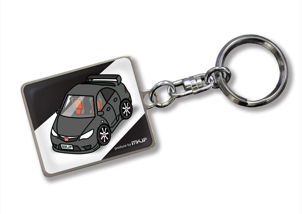 Custom Keychain Honda Civic Type R FD2 Black Car Black [MKJP] Base Color