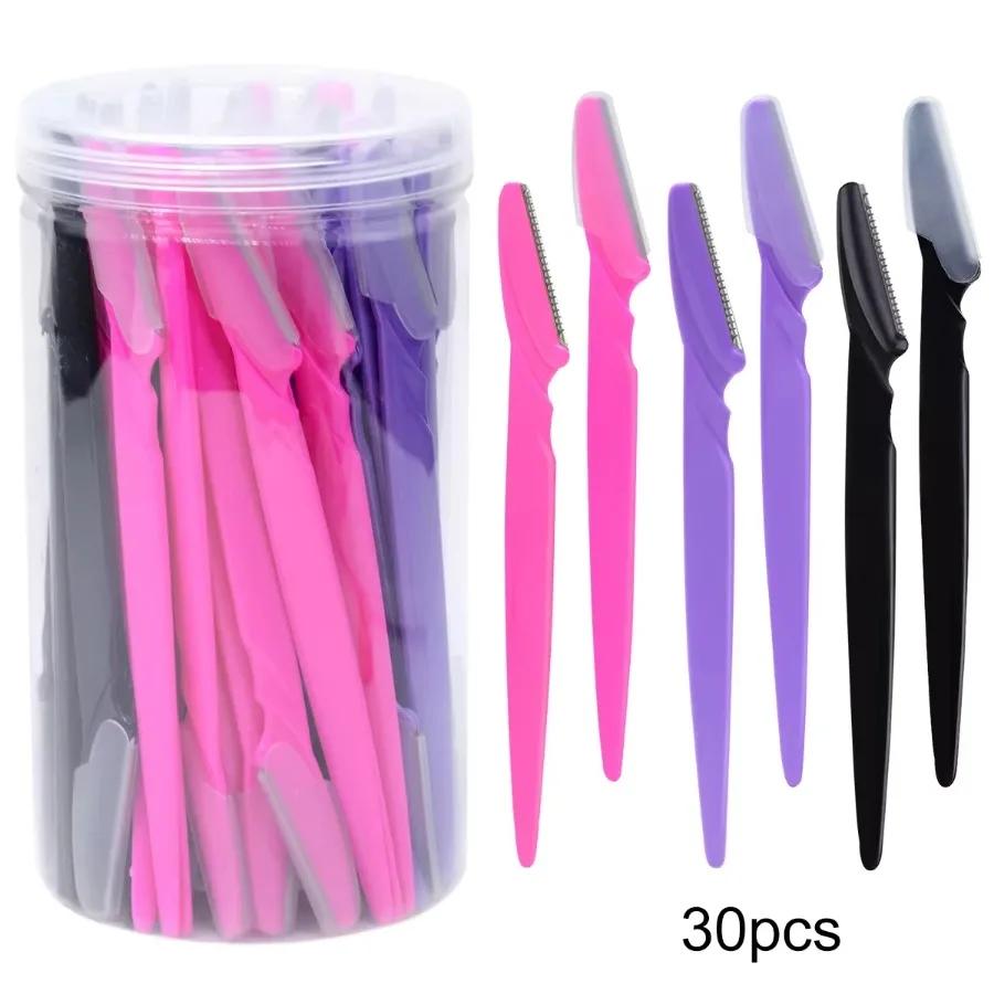 Wholesale 30 Pcs/Bottle Tlrimming Tools for Hair Removal  Razors In Container - Idea Safe - Bladed Eyebrow  Facial and Eye Brow