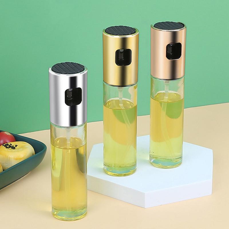 

Kitchen Push Type Spray Olive Oil Sprayer Bottle Pump Oil Pot Leak-Proof Grill Bbq Sprayer Oil Dispenser Bbq Gravy Tools срібний