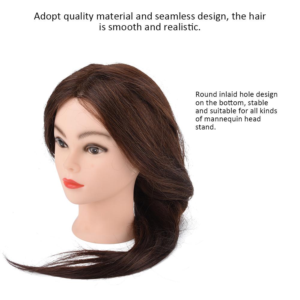 Hairdressing Training Styling Practice Colors Wig Dummy Mannequin Head with Hair