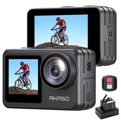 AKASO Brave 7 LE Actionkamera 4K 20MP Billedstabilisering Dobbelt Farveskærm Touchskærm Tidsforløb med Fjernbetjening HDMI-udgang 6-akset