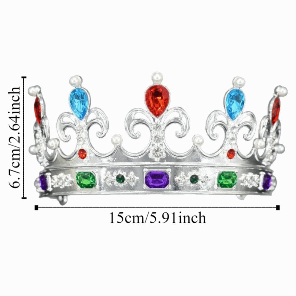 Glänzende Zink Zinklegierung Prinzessinnenkrone Elegantes Braut-Kopfschmuck Trendige Mädchen Party Stirnbänder Frauen Mann