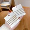 4pcs Silver Korean Hairpins Gold Crystal Barrettes Fashion Rhinestone Hair Clip Set  Ladies/Girls