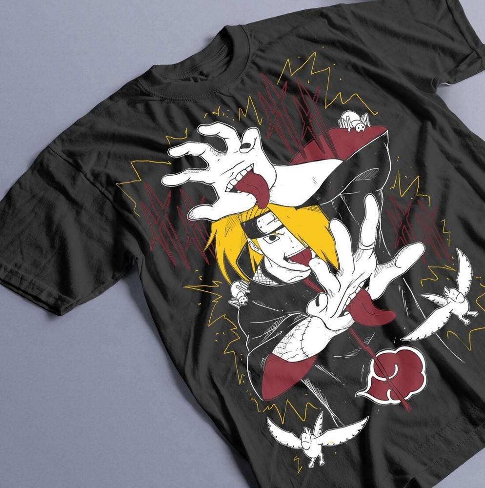 

Аниме футболка Дейдара, футболки Наруто Мадара Саске, футболка Акацуки в мягком стиле S