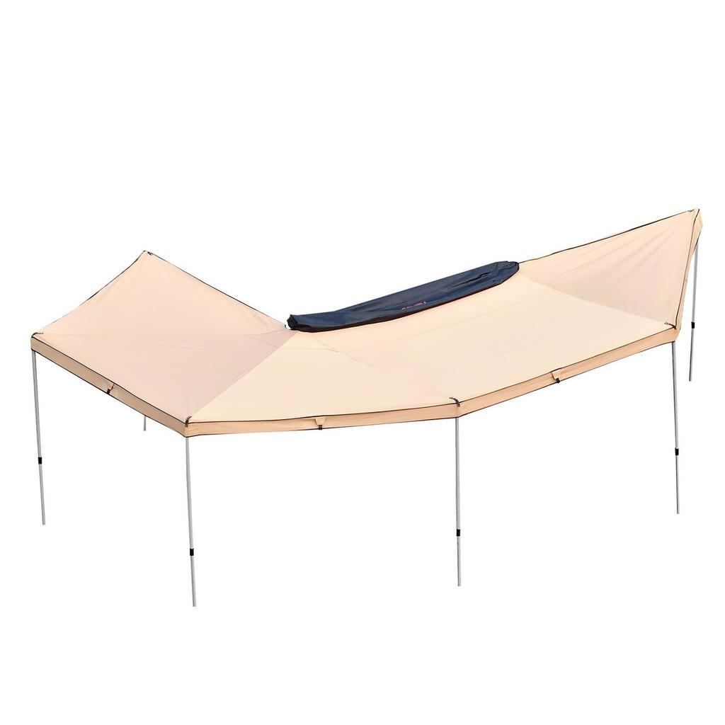 270 Degree Awning, 12.4 Driver Side Vehicle Awning, Waterproof UV50+ Car Side Awnings with Carry Bag, All-Weather Free-Standing Overland Awnings Car