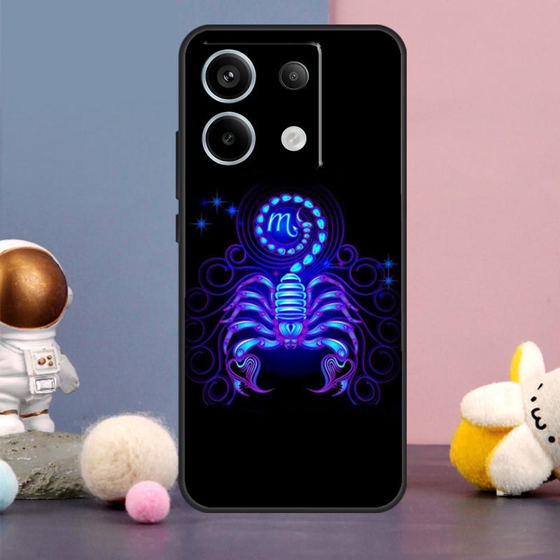 Neon Zodiac Signs Case For Xiaomi Redmi Note 13 11 9 10 12 Pro Plus 12S 11S 10S 9S Redmi 12 10C 12C 13C Cover